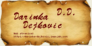 Darinka Dejković vizit kartica